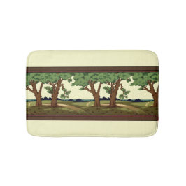 Alfombrilla De Baño Paisaje de roble estilo artesanal de 1905