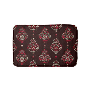 Alfombrilla De Baño Paisley Bandana: Imagen de Boho Vintage.