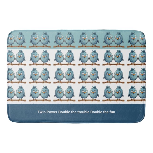 Alfombrilla De Baño Pájaros gemelos (Anverso)