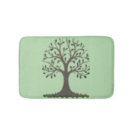 Alfombrilla De Baño 🌳 Pale Green Tree of Life Bath Mat - Bathroom Dec