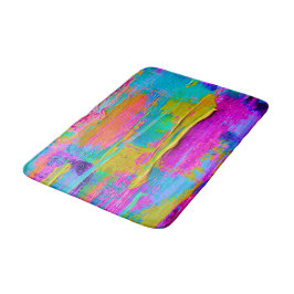 Alfombrilla De Baño Paleta abstracta Knife Pintura Bath Mat