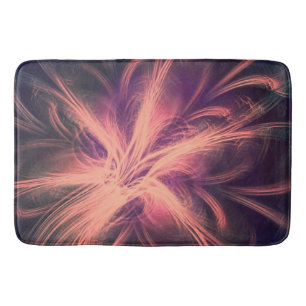 Alfombrilla De Baño Paleta púrpura de luz fractal de mástil de baño