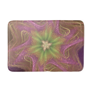 Alfombrilla De Baño Paleta púrpura de luz fractal de mástil de baño