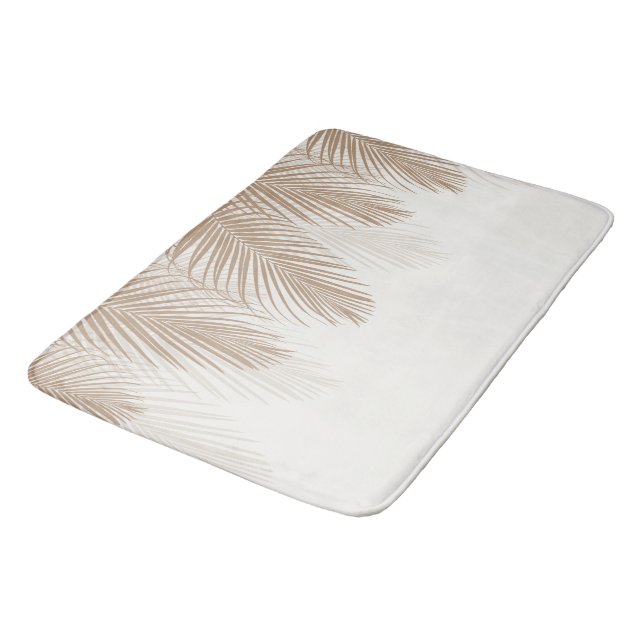 Alfombrilla De Baño Palm beige suave deja finas 1 #arte tropical (Angular)