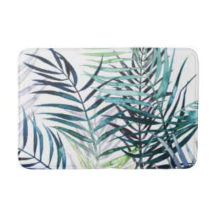 Alfombrilla De Baño Palmas crepusculares - hojas tropicales