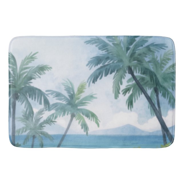 Alfombrilla De Baño Palmeras Hawái (Anverso)