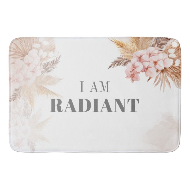 Alfombrilla De Baño Pampas Grass Bridal Shower Floral Botánica (Anverso)