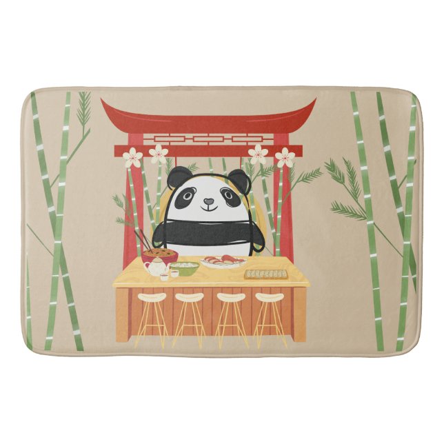 Alfombrilla De Baño panda, sushi (Anverso)