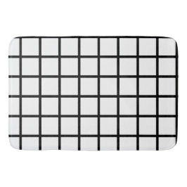 Alfombrilla De Baño Panel de ventanas en blanco y negro