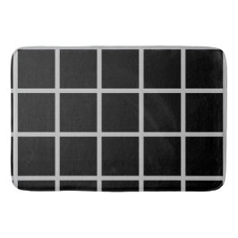 Alfombrilla De Baño Panel de ventanas en blanco y negro