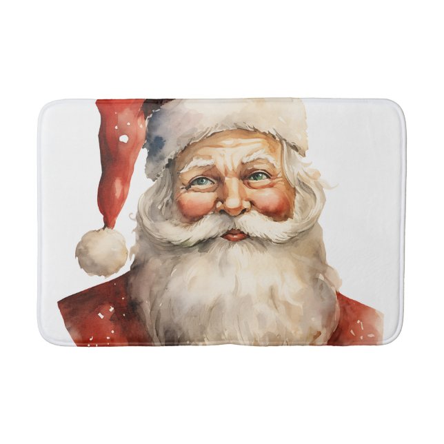 Alfombrilla De Baño Papá Noel Retro Navidad (Anverso)