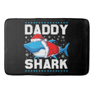 Alfombrilla De Baño Papá Tiburón Santa Día del Padre