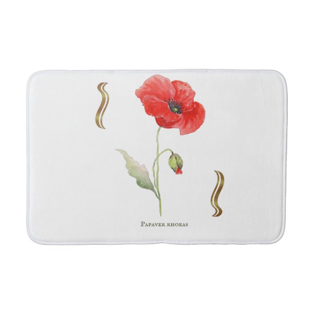 Alfombrilla De Baño Papaver rhoeas  (Anverso)