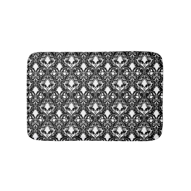 Alfombrilla De Baño Papel pintado antiguo de la voluta (Anverso)