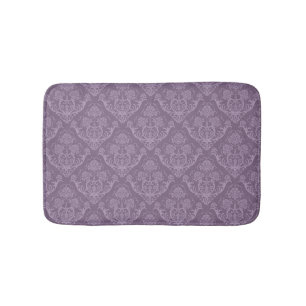 Alfombrilla De Baño Papel pintado floral púrpura
