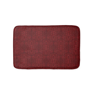 Alfombrilla De Baño Papel pintado floral rojo detallado