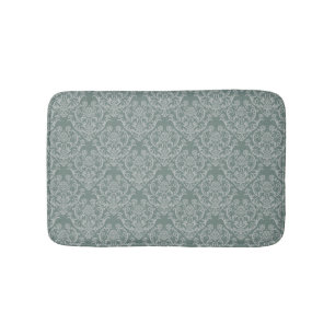 Alfombrilla De Baño Papel pintado floral verde