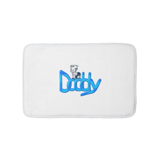 Alfombrilla De Baño Papi Azul Bebé (Anverso)
