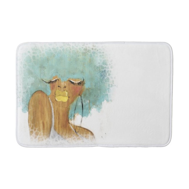 Alfombrilla De Baño Para la estera de baño azul (Anverso)