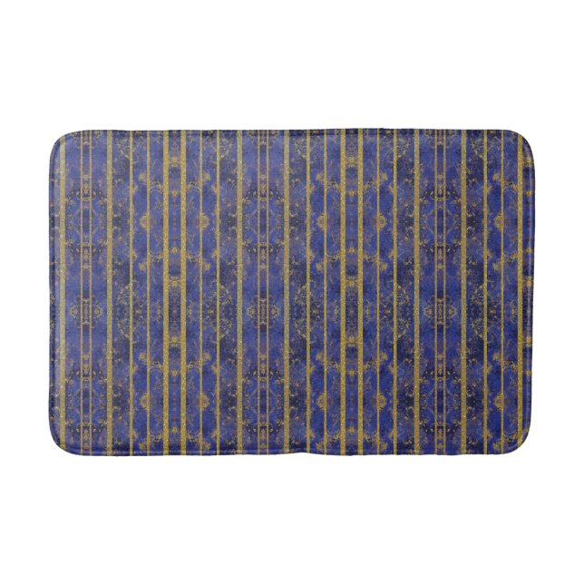 Alfombrilla De Baño Paracaídas de oro azul de moda (Anverso)