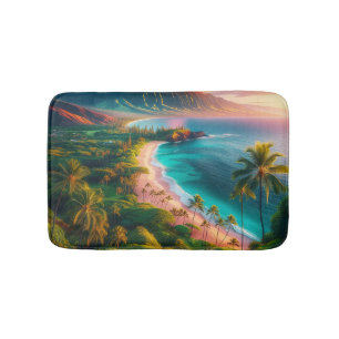 Alfombrilla De Baño Paraíso tropical de la isla de Maui