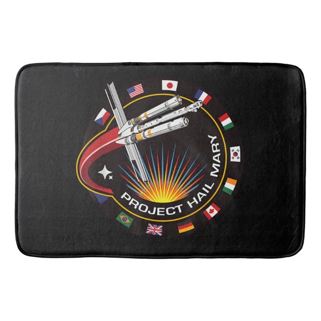 Alfombrilla De Baño Parche de misión espacial (Anverso)