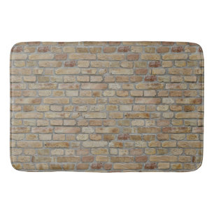 Alfombrilla De Baño Pared de ladrillo marrón un diseño novedoso 