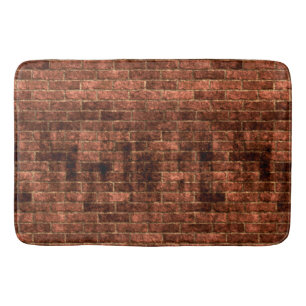 Alfombrilla De Baño Pared de ladrillo roja vieja sucia sucia