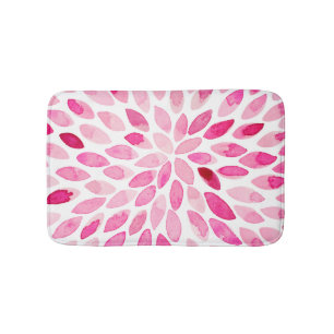 Alfombrilla De Baño Paredes de brocha acuarela - paleta rosa