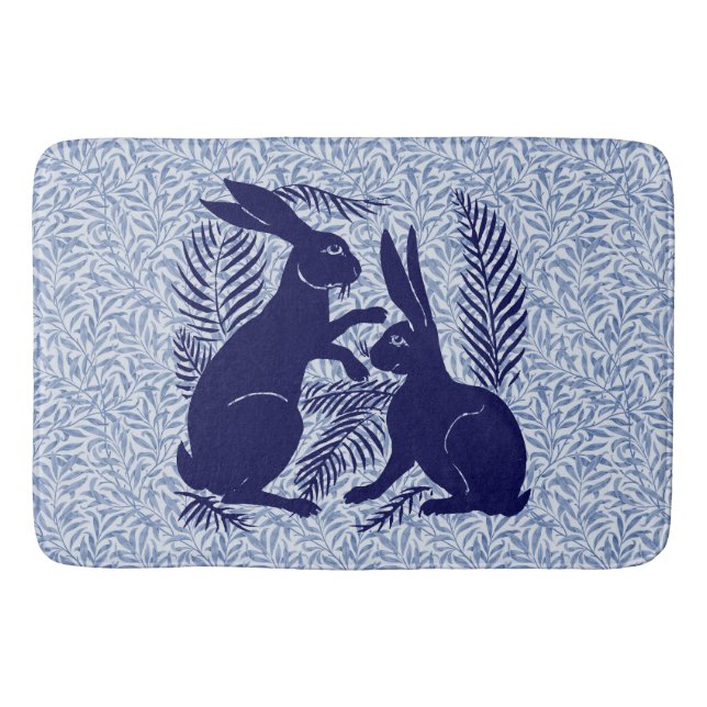 Alfombrilla De Baño Pareja Art Nouveau de Conejos De Morgan y Morris (Anverso)
