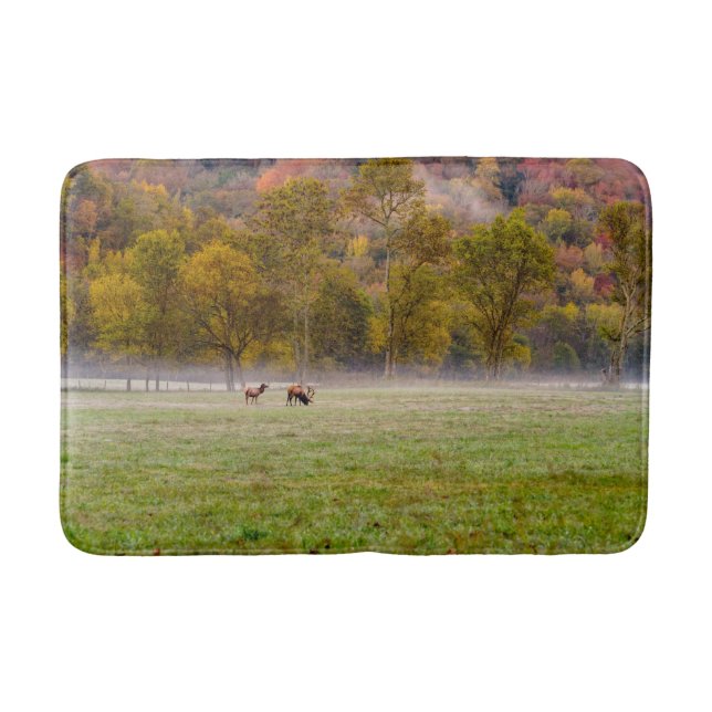 Alfombrilla De Baño Pareja de Elk de Grazing Bath Mats (Anverso)