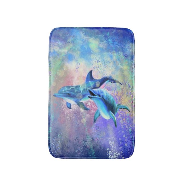 Alfombrilla De Baño Pareja Dolphin Bath Mat (Frente vertical)