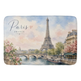 Alfombrilla De Baño París Francia Torre Eiffel río Sena 