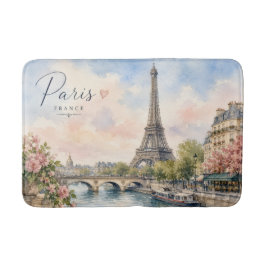 Alfombrilla De Baño París Francia Torre Eiffel río Sena 