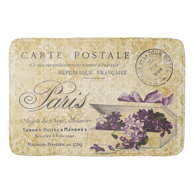 Alfombrilla De Baño Paris Lilacs Carte Postale (Anverso)