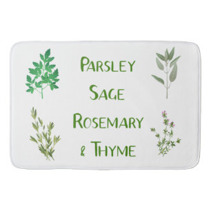 Alfombrilla De Baño Parsley Sage Rosemary Thyme Herbal Design Bath Mat