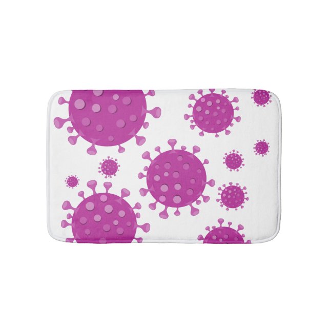 Alfombrilla De Baño Partícula viral púrpura (Anverso)