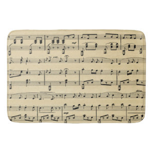 Alfombrilla De Baño Partitura antigua