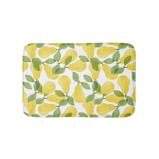 Alfombrilla De Baño Pases de acuarela: Patrón pintado a mano (Anverso)