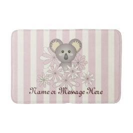 Alfombrilla De Baño Pastel de banda rosa bebé Koala Chica de niños
