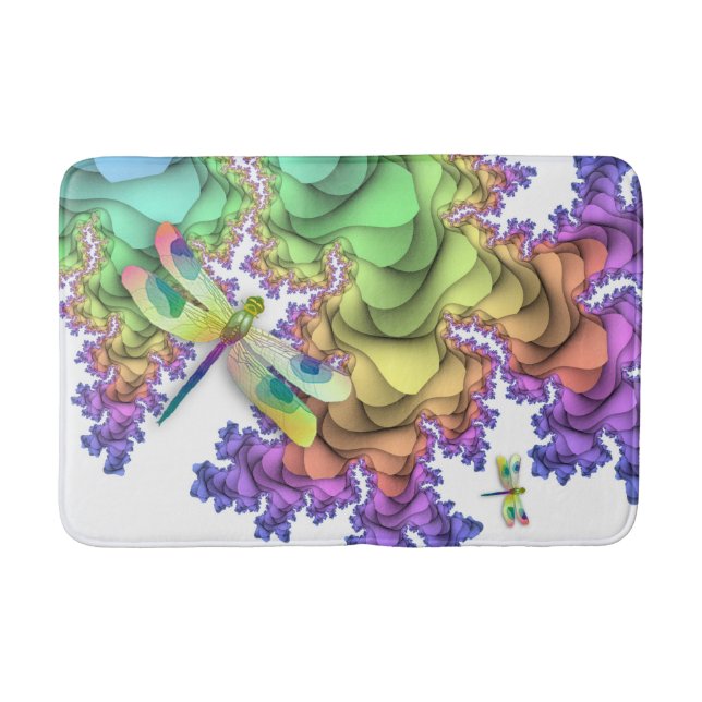 Alfombrilla De Baño Pastel Dragonflies Bath Mat (Anverso)