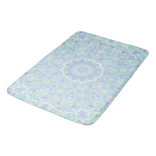 Alfombrilla De Baño Pastel Ornate Hippie Mandala Psicodélico (Angular)