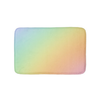 Alfombrilla De Baño Pastel Rainbow Ombre Gradient Blur Abstract Design
