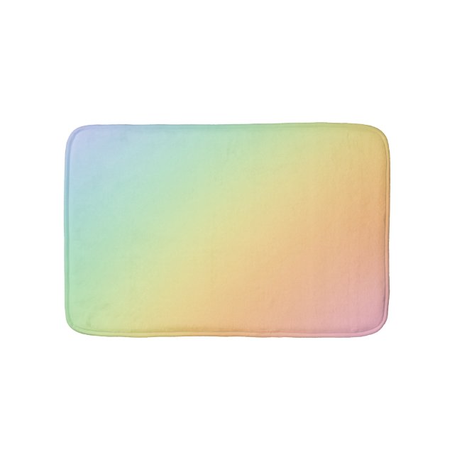 Alfombrilla De Baño Pastel Rainbow Ombre Gradient Blur Abstract Design (Anverso)