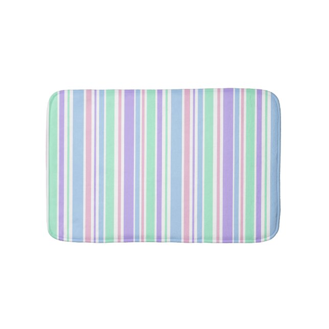 Alfombrilla De Baño Pastel Stripes Bath Mat (Anverso)