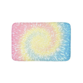 Alfombrilla De Baño Pastel Tie Dye Hippie Swirl