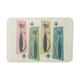 Alfombrilla De Baño Patchwork Tabbies retro ©studioxtine