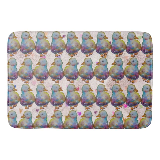 Alfombrilla De Baño Pato llamado Arcoíris (Anverso)