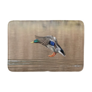 Alfombrilla De Baño Pato Mallard en vuelo