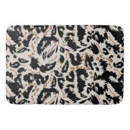 Alfombrilla De Baño Patrón abstracto bohemio africano de leopardo